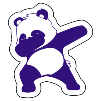 Dabbing Panda Sticker (Purple)